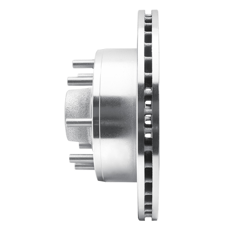 Ford E-250 Econoline Brake Rotor (1) - Front Left - R1 Concepts - Drilled & Slotted - Silver - `95-`04